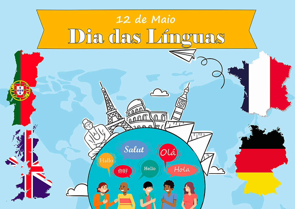 O Dia das Línguas será celebrado no próximo dia 12 de maio. Convida-se  à participação neste momento especial, que terá lugar na cantina do Agrupamento.